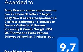 Cozy New 2 Bedrooms Apartment & 2 Private Bathrooms - 6 Minutes To Duomo Cathedral & Bocconi University & Canals Navigli - Spa Therme Milano 2 Minutes By Walk - Porta Romana Subway Yellow Line 1 Minute By Walk